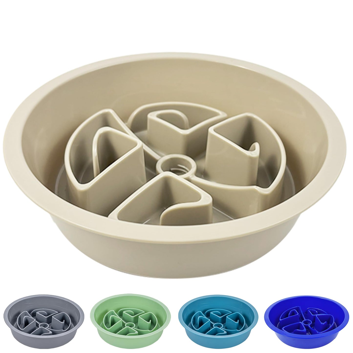 Bols pour chiens AVERYDAY 2 tasses avec fond antidérapant - Gamelle ralentissante pour grands chiens, compatible avec le support surélevé et l'insert ralentisseur